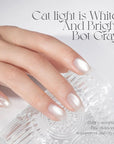 Oja Semipermanenta - Cat Eye Porcelain White, 13 ml Gulauri