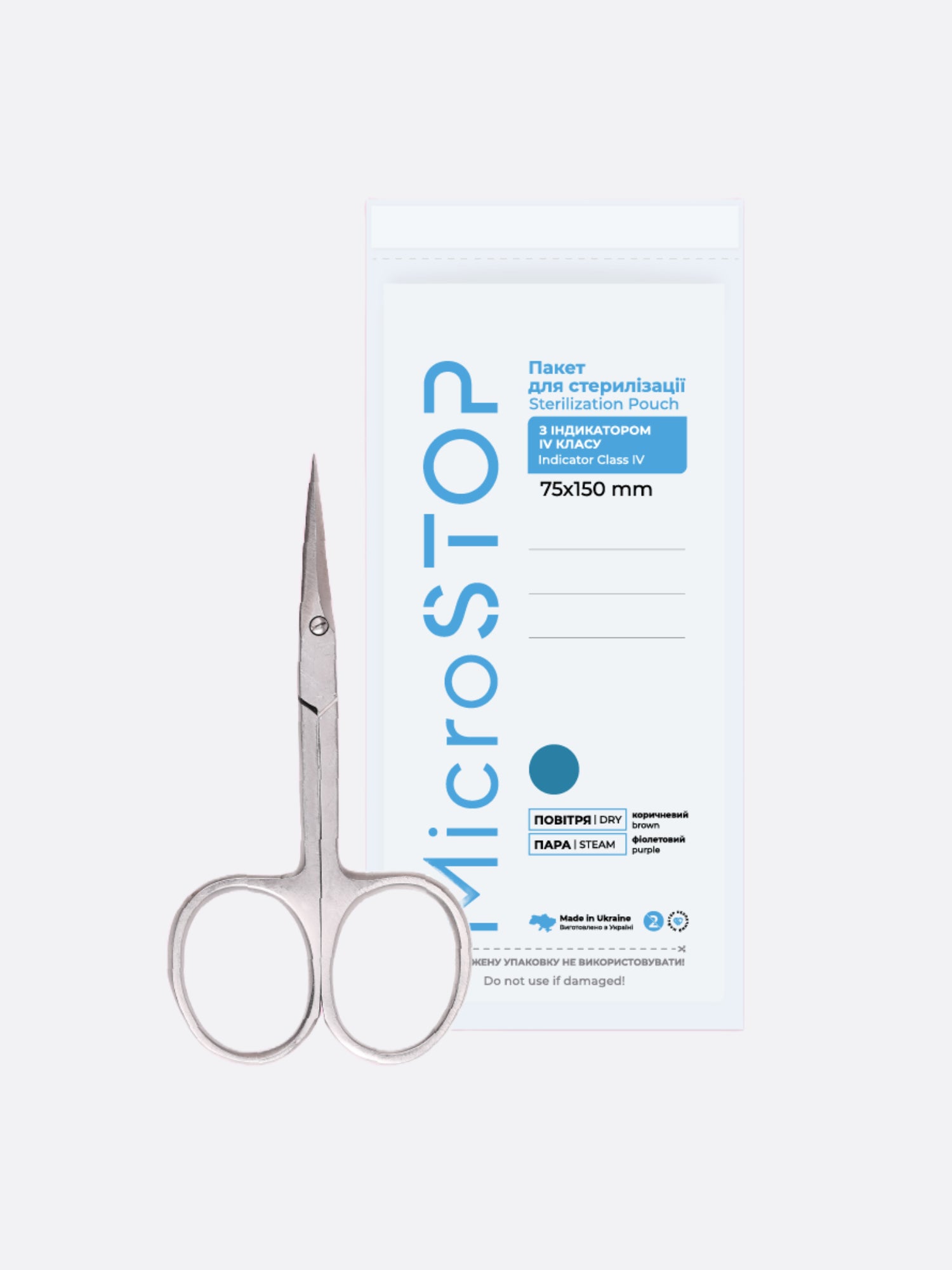 Pungi sterilizare - Pupinel Din Hârtie Albă 75x150mm , Set 100 buc , Micro Stop