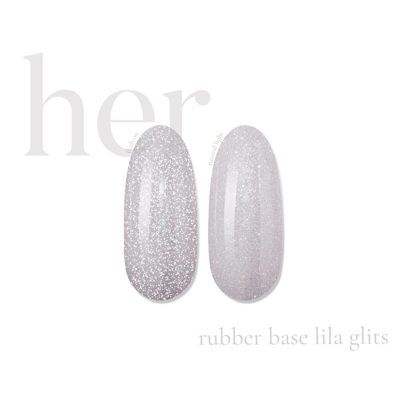 Rubber Base LILA GLITS, HER, 12ml