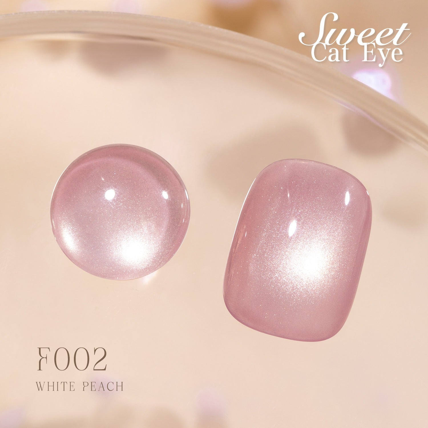 Oja Semipermanenta Sweet Cat Eye -  White Peach 