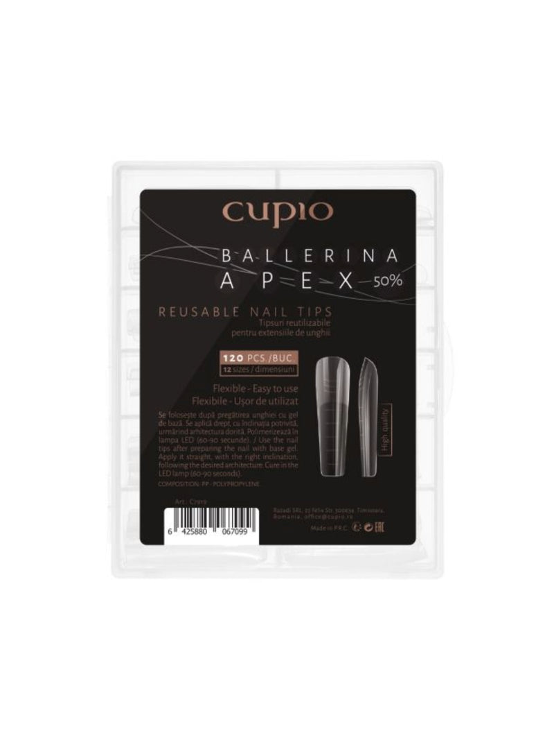 Tipsuri Reutilizabile Ballerina Apex 50%, Cupio, 120 buc