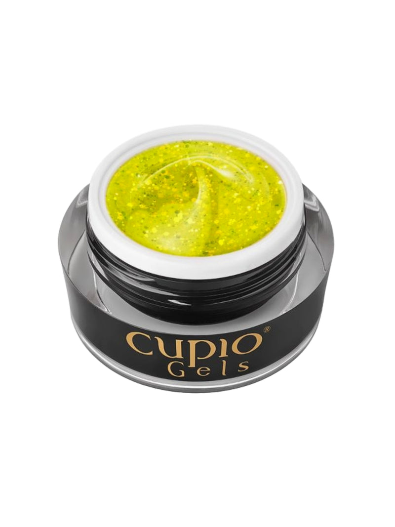 Builder Gel Glitter Neon Sweet Lime, Cupio, 15 ml