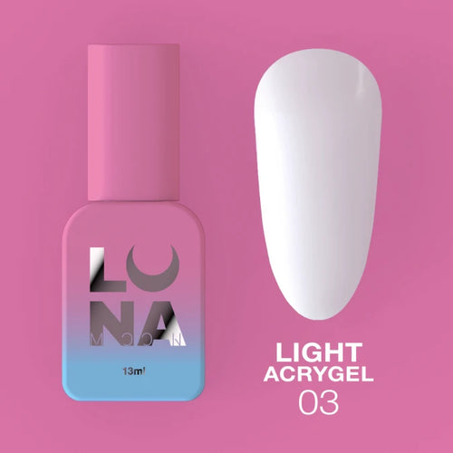 Lunamoon light acrygel nr.3, 13ml (MILKY)