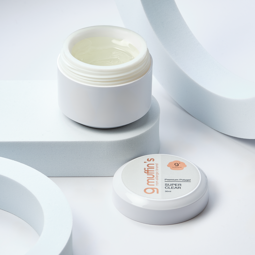 Premium Polygel - Super Clear, 30 ml, 9Muffins